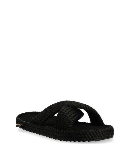Bohonomad Black Rope Crossover-Strap Espadrilles