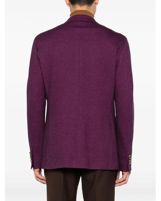 Etro Purple Single-Breasted Blazer for men