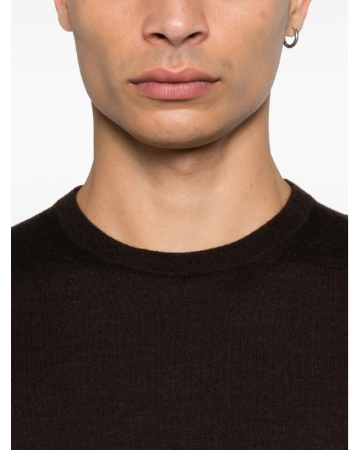 Tom Ford Black Crew-Neck Cashmere-Blend Sweater for men