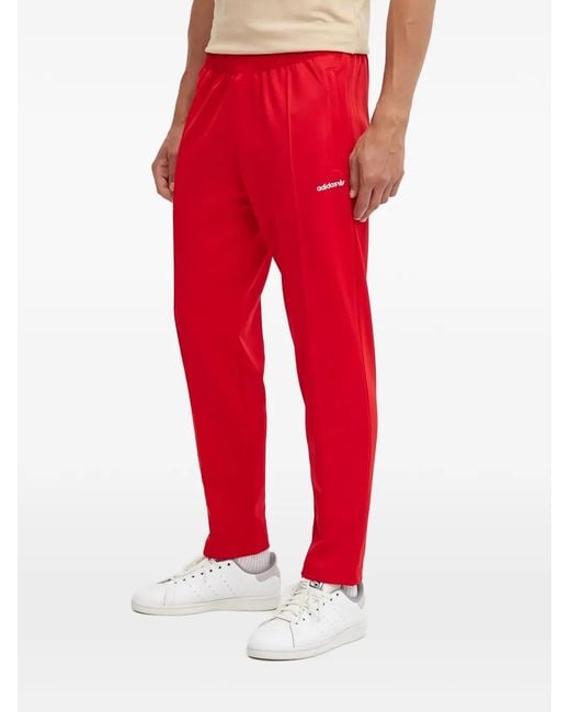 Adidas Red Archive Track Trousers for men
