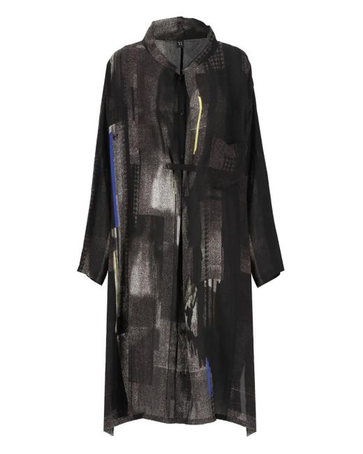 Manteau À Motif Géométrique Y's Yohji Yamamoto en coloris Black