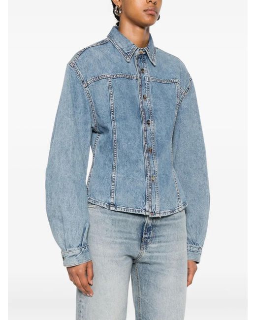 Haikure Blue Button-Up Denim Jacket