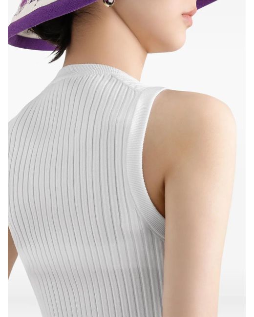Dolce & Gabbana Geribbelde Top in het White
