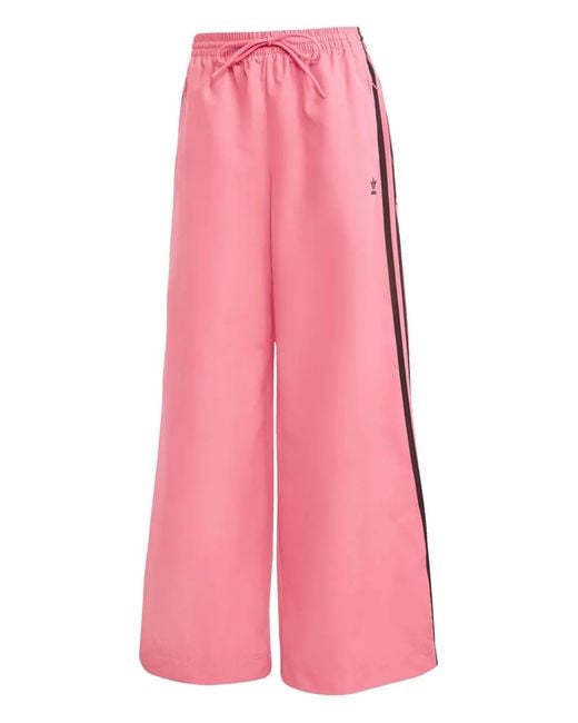 Adidas Pink Signature 3-Stripes Logo Trousers