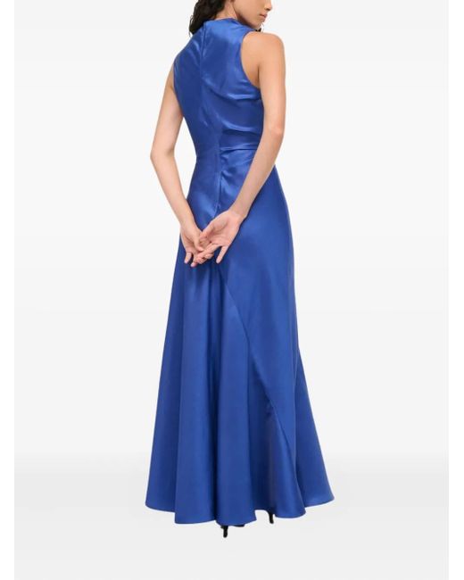Staud Blue Frida Silk Dress
