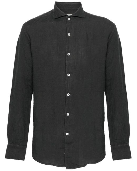 Canali Langärmeliges Hemd in Black für Herren
