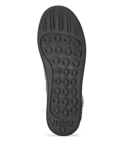 Camper Gray Peu Touring Lace-Up Leather Sneakers