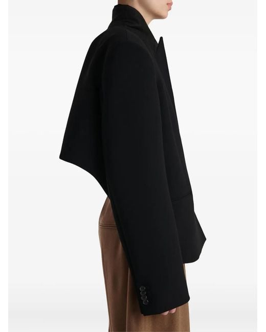 Khaite Black Notched Lapel Single-Button Jacket