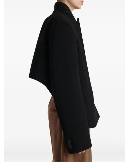 Khaite Notched Lapel Single-button Jacket Black