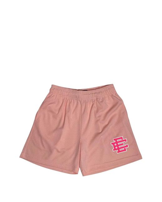 Eric Emanuel Pink Logo-Print Track Shorts for men