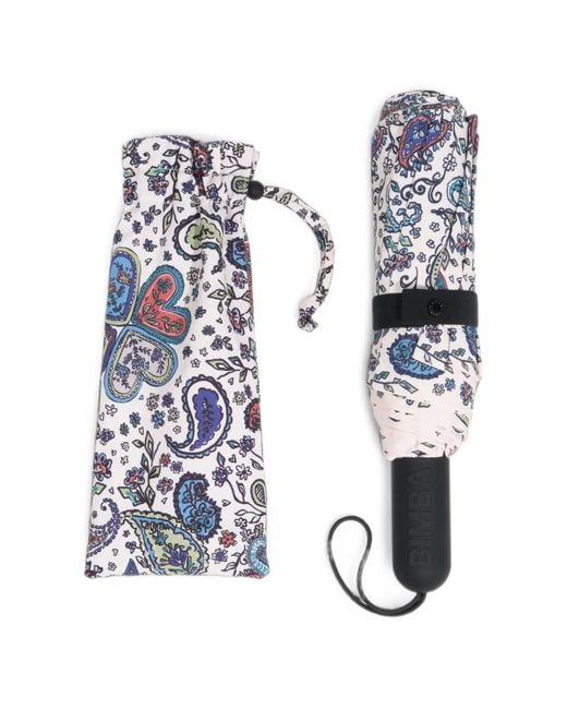 Bimba Y Lola White Parapluie Ivoire À Motif Cachemire