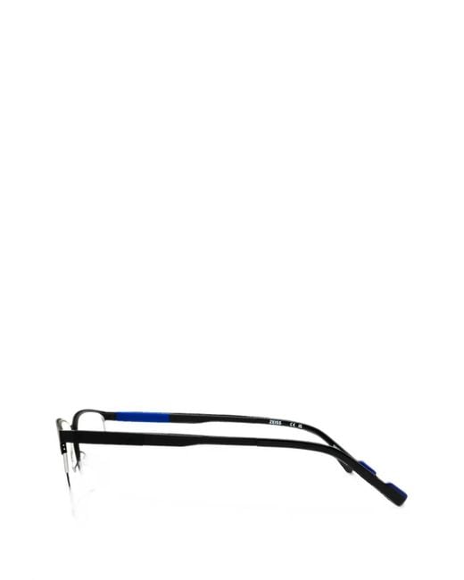 Zeiss Black Rectangle-Frame Glasses for men