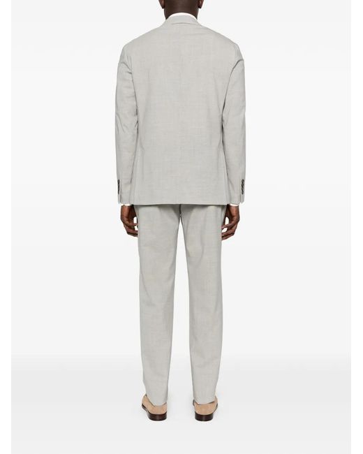 Eleventy White Button Suit for men