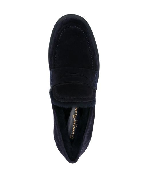 Gianvito Rossi Blue Harris Loafers