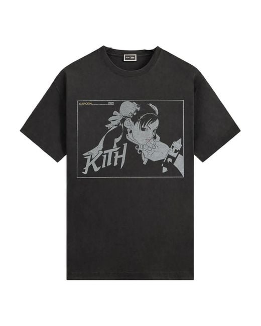 Kith Black X Capcom Chun Li Graphic T-Shirt for men