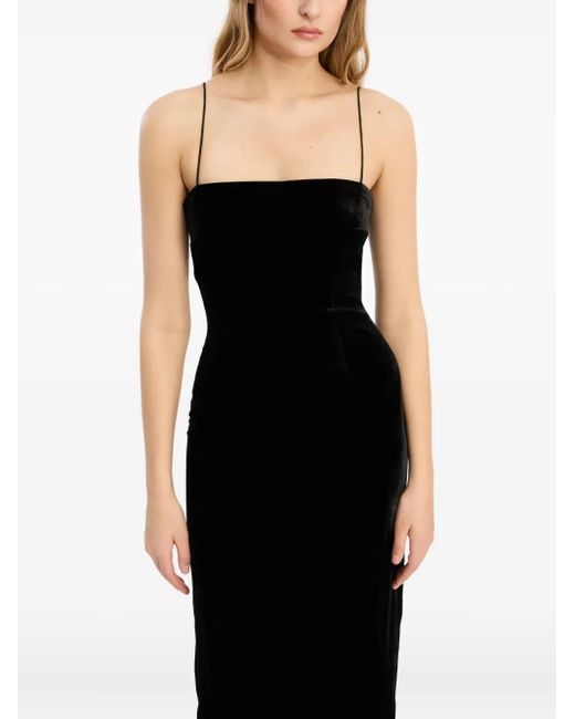 ROTATE BIRGER CHRISTENSEN Black Train-Detail Dress