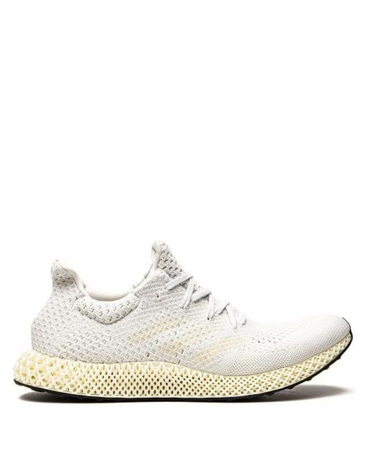 Adidas White Futurecraft 4D "Chalk" Sneakers