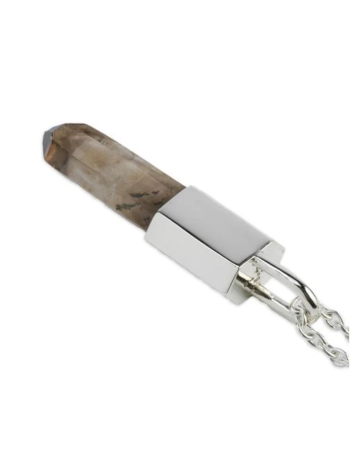 Parts Of 4 Talisman スモーキークオーツ ネックレス スターリングシルバー White