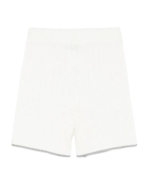 Peserico ケーブルニット ショートパンツ White