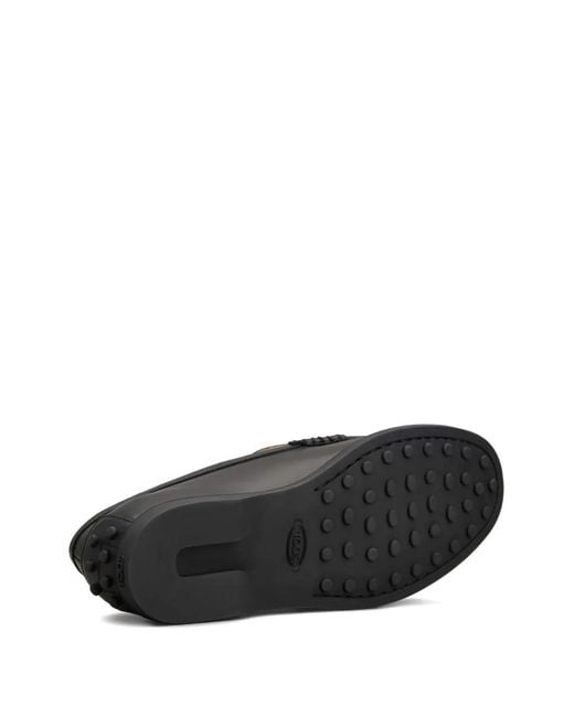 Tod's Black Penny Leather Loafers