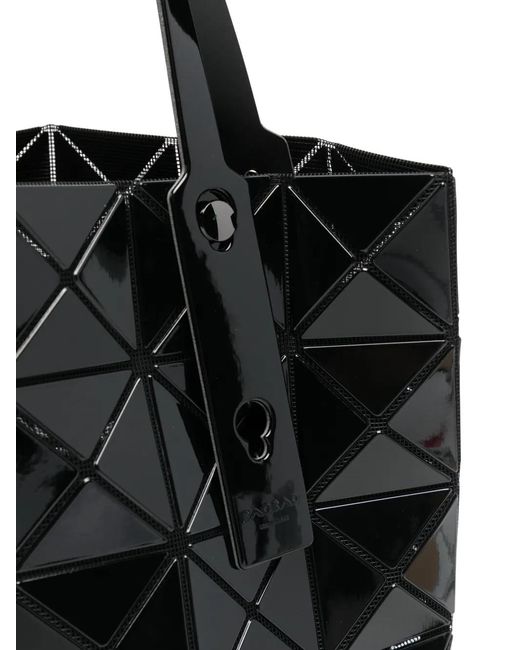 Issey Miyake Black Lucent Geometric Tote Bag