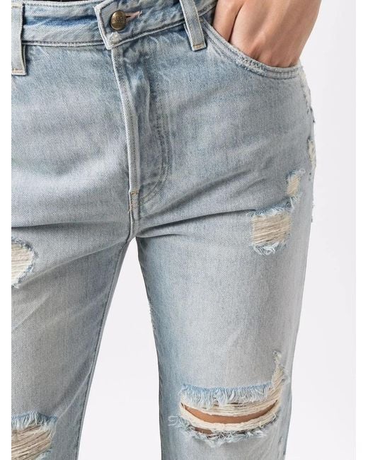 Washington DEE-CEE U.S.A. Blue Cropped Slim-Cut Jeans