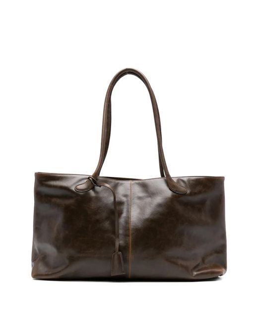 Low Classic Black Haricot Leather Shoulder Bag