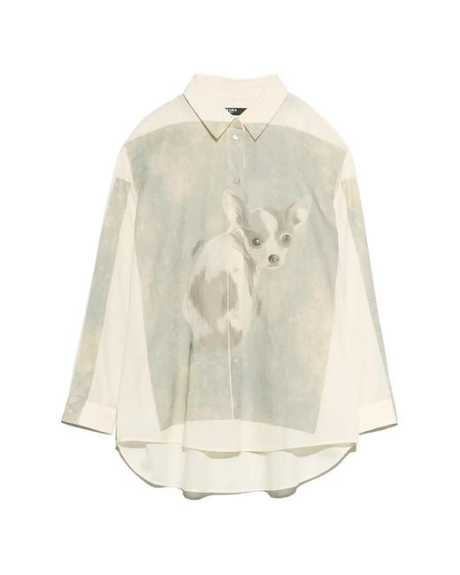Bimba Y Lola White Light- Chihuahua Placement Print Shirt