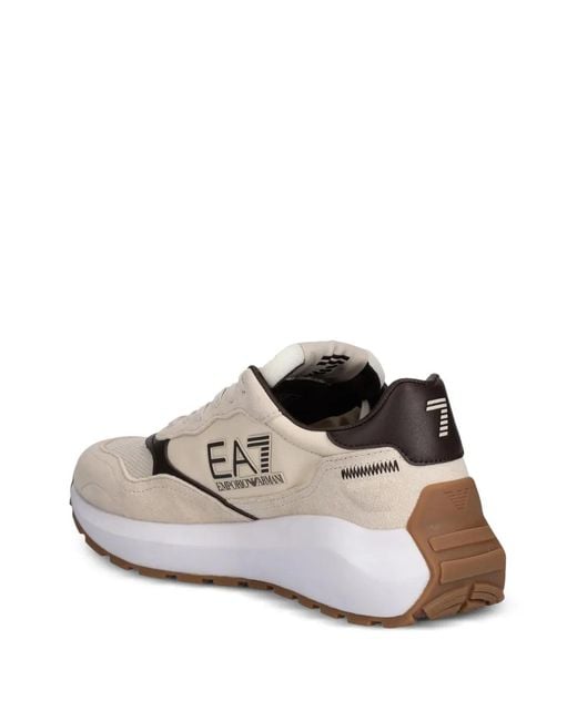 EA7 White Baskets À Logo Imprimé