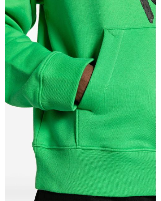 Sudadera con capucha y logo Moschino de hombre de color Green
