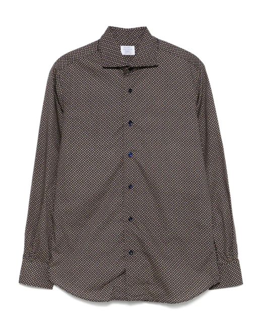 Mazzarelli Hemd mit Blumen-Print in Brown für Herren