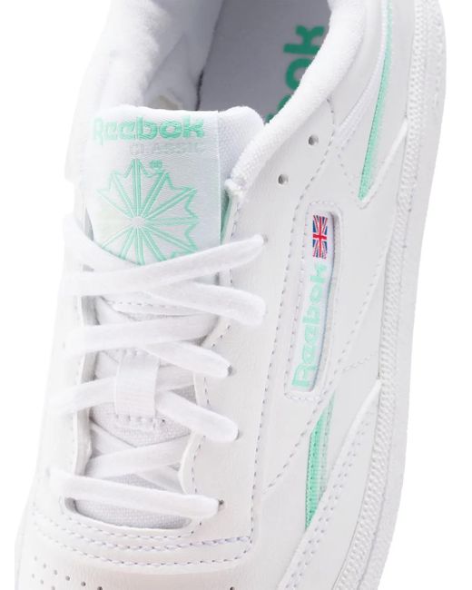 Reebok White Club C 85 Faux-Leather Sneakers
