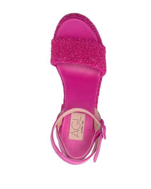Agl Attilio Giusti Leombruni Pink Sista Zerby 80Mm Leather Sandals