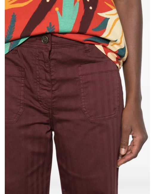 Etro Red Patch-Pocket Trousers