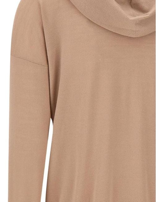 Cardigan Con Cappuccio di Eleventy in Brown