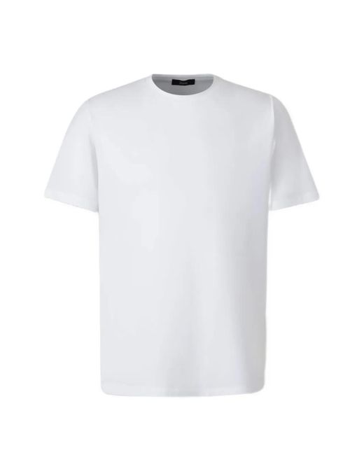 Herno White Logo-Plaque T-Shirt for men