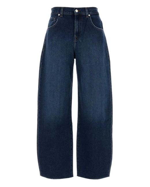 Jeans A Gamba Ampia di 7 For All Mankind in Blue