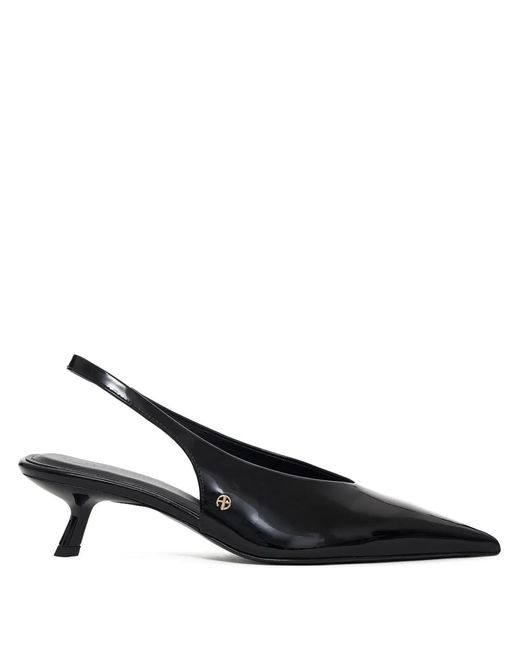 Anine Bing Black 50Mm Hilda Slingback Pointed-Toe Pumps