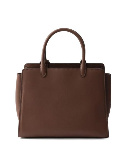 Prada Brown Medium Prelude Leather Handbag