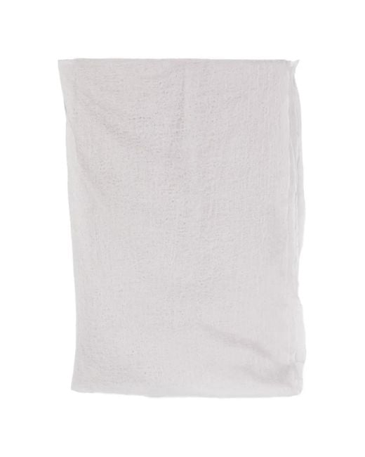 Mouleta White Frayed Scarf