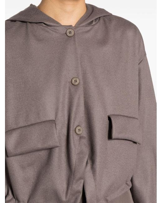 Transit Brown Layered Hooded Jacket