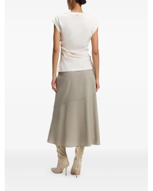 Boss Gray Melange A-Line Skirt