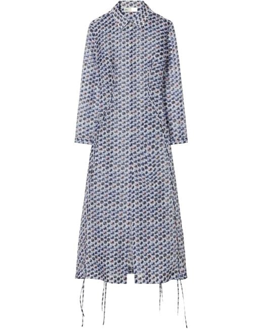 Tory Burch オーガンザ シャツドレス Blue