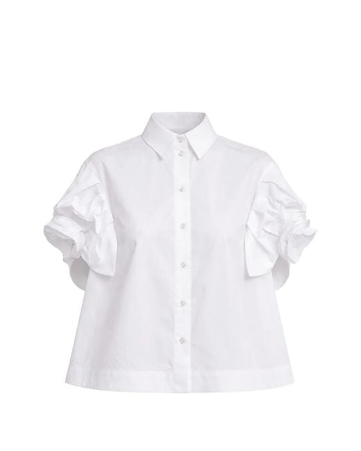 Simone Rocha White Puff-Sleeve Shirt
