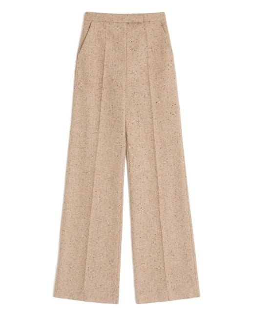 Valentino Garavani Natural Natté-Weave Tailored Trousers
