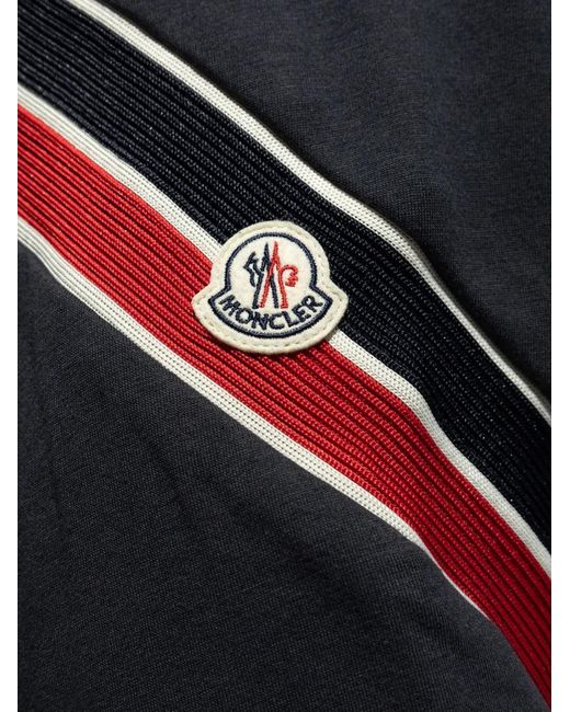 Moncler Blue Side Logo Patch Jogging Trousers for men