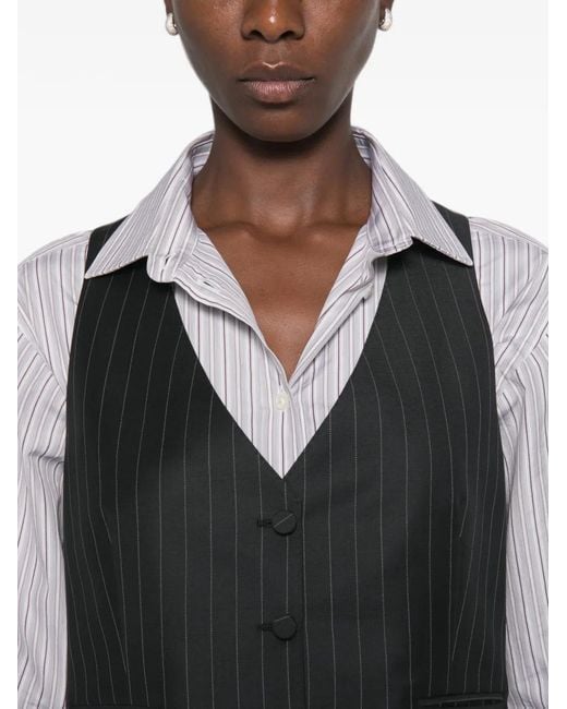 Tom Ford Black Pinstripe-Pattern Waistcoat