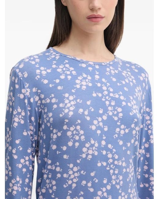 Benetton Blue Floral-Print Pajamas