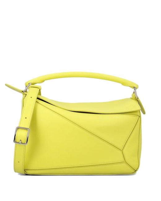 Loewe Yellow Small Featherlight Puzzle Tote Bag