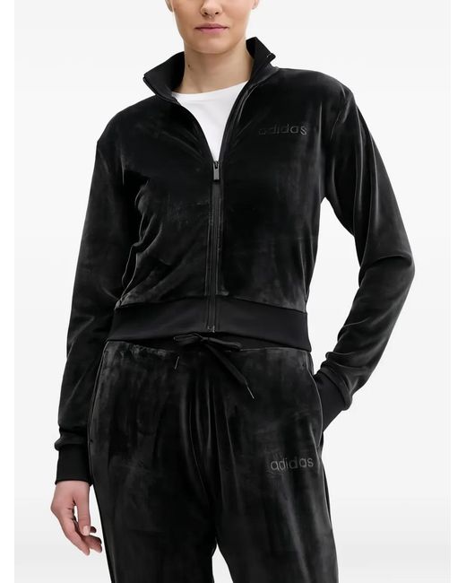 Adidas Black Zip-Up Tracksuit